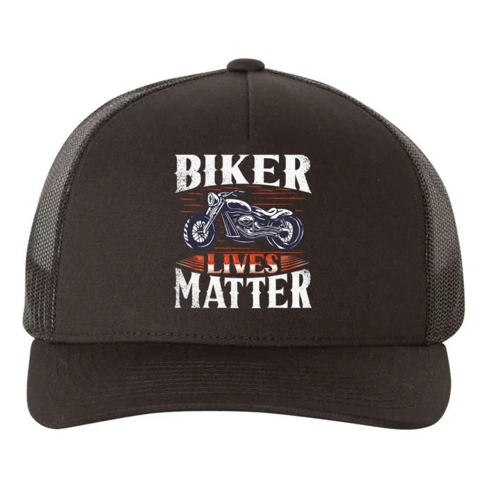 Biker Lives Matter Motorcycle Rider Yupoong Adult 5-Panel Trucker Hat