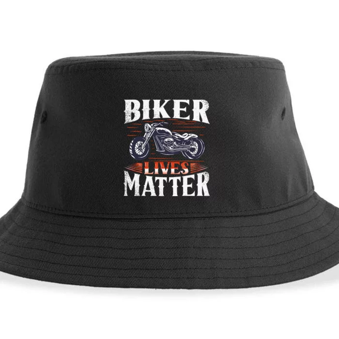 Biker Lives Matter Motorcycle Rider Sustainable Bucket Hat