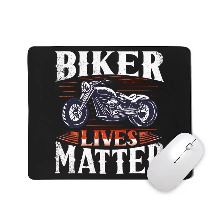 Biker Lives Matter Motorcycle Rider Mousepad