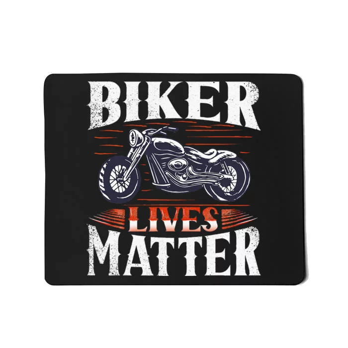 Biker Lives Matter Motorcycle Rider Mousepad