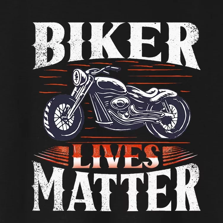 Biker Lives Matter Motorcycle Rider Women's Crop Top Tee