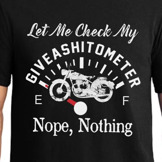 Bike Lets Me Check My Giveashitometer Nopes Nothing Pajama Set