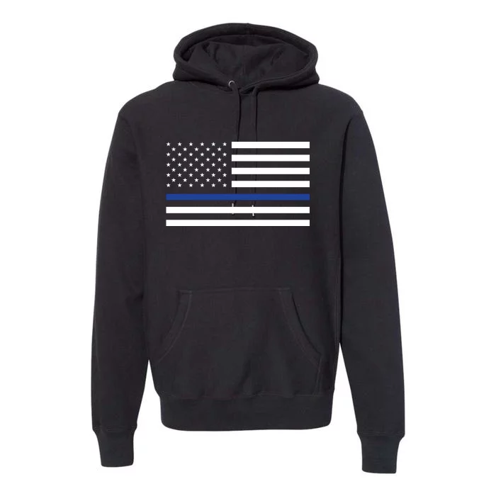 Blue Lives Matter Flag Premium Hoodie