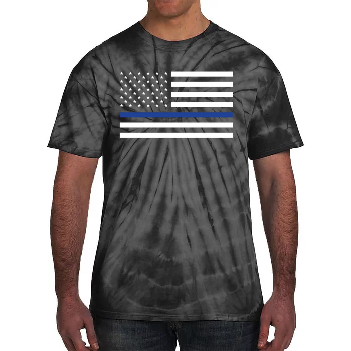 Blue Lives Matter Flag Tie-Dye T-Shirt