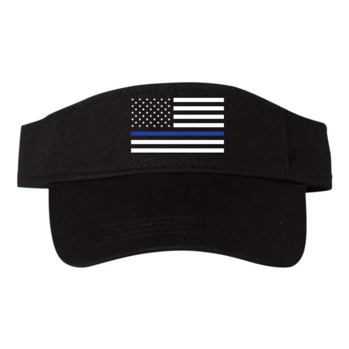 Blue Lives Matter Flag Valucap Bio-Washed Visor