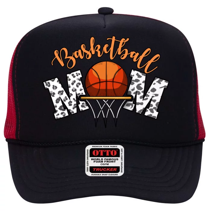 Basketball Lover Mom Mother Gift High Crown Mesh Trucker Hat