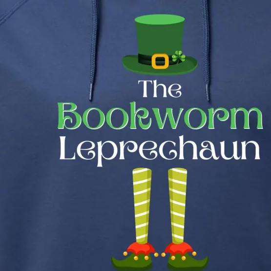 Bookworm Leprechaun Matching Family Group St Patrick's Day Meaningful Gift Performance Fleece Hoodie