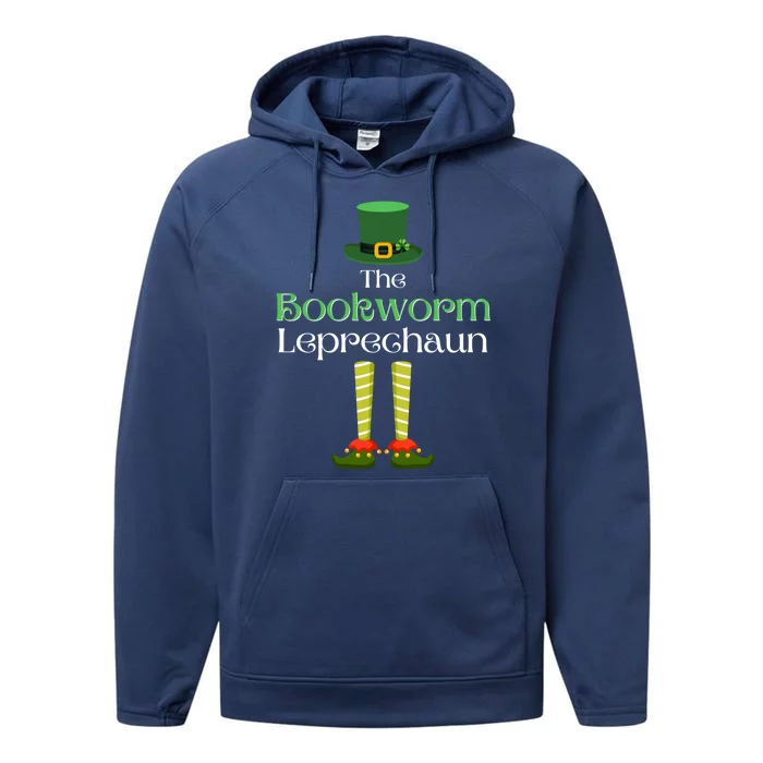 Bookworm Leprechaun Matching Family Group St Patrick's Day Meaningful Gift Performance Fleece Hoodie