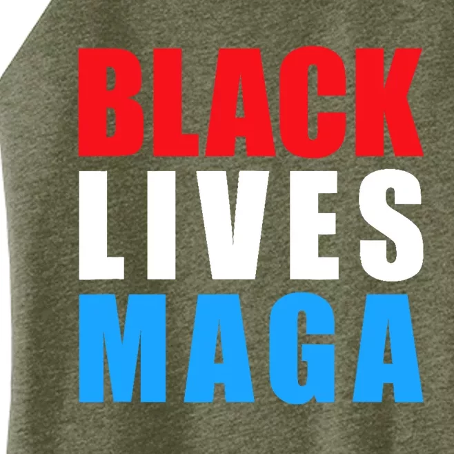 Black Lives MAGA Black Conservative Republican ProTrump Women’s Perfect Tri Rocker Tank