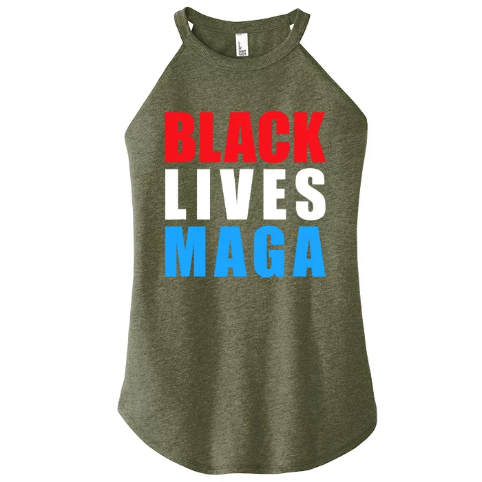 Black Lives MAGA Black Conservative Republican ProTrump Women’s Perfect Tri Rocker Tank