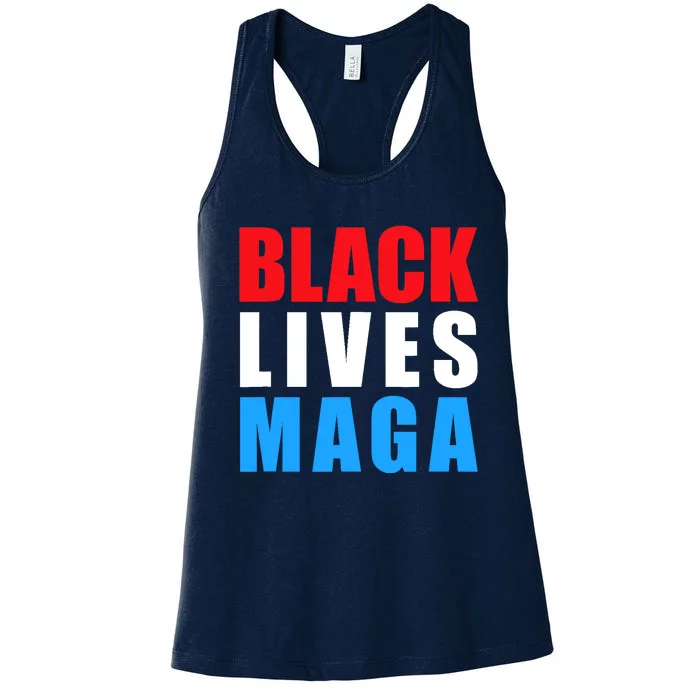 Black Lives MAGA Black Conservative Republican ProTrump Women's Racerback Tank