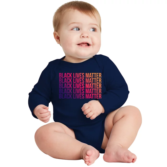 Black Lives Matter Protest Equality No Justice No Peace Gift Baby Long Sleeve Bodysuit