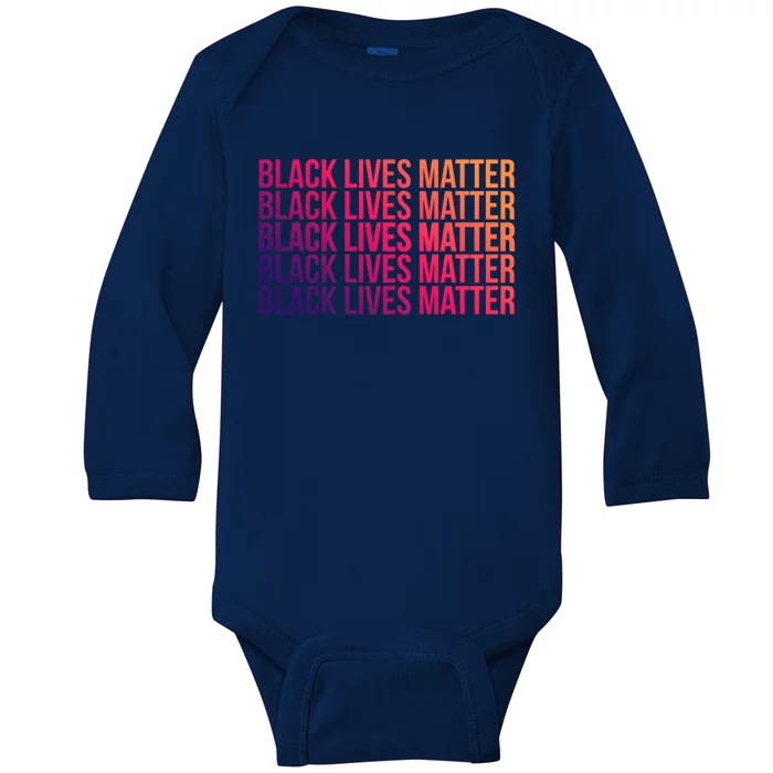 Black Lives Matter Protest Equality No Justice No Peace Gift Baby Long Sleeve Bodysuit