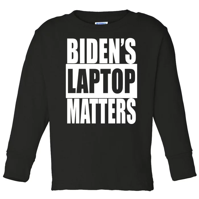 Bidens Laptop Matters Toddler Long Sleeve Shirt