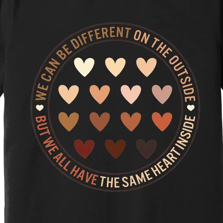 Black Lives Matter Different Outside Same Heart Inside Black Premium T-Shirt