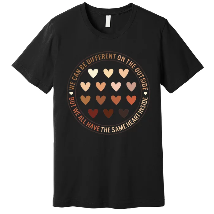 Black Lives Matter Different Outside Same Heart Inside Black Premium T-Shirt