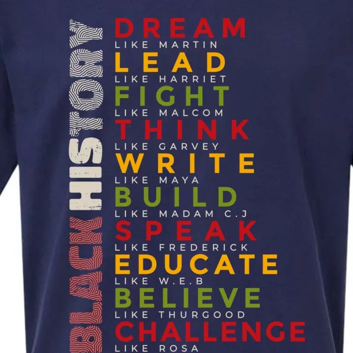 Black Lives Matters Black Leaders Black History Month Funny Gift Sueded Cloud Jersey T-Shirt