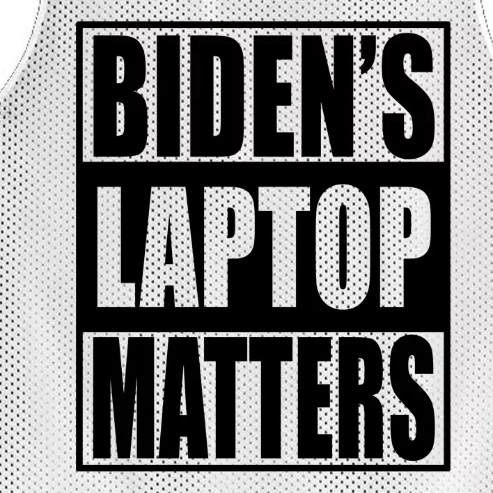 Bidens Laptop Matters Funny Anti Joe Biden Political Gift Mesh Reversible Basketball Jersey Tank