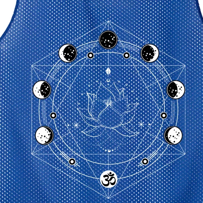 Black Lotus Moon Flower Phases Yoga Great Gift Mesh Reversible Basketball Jersey Tank