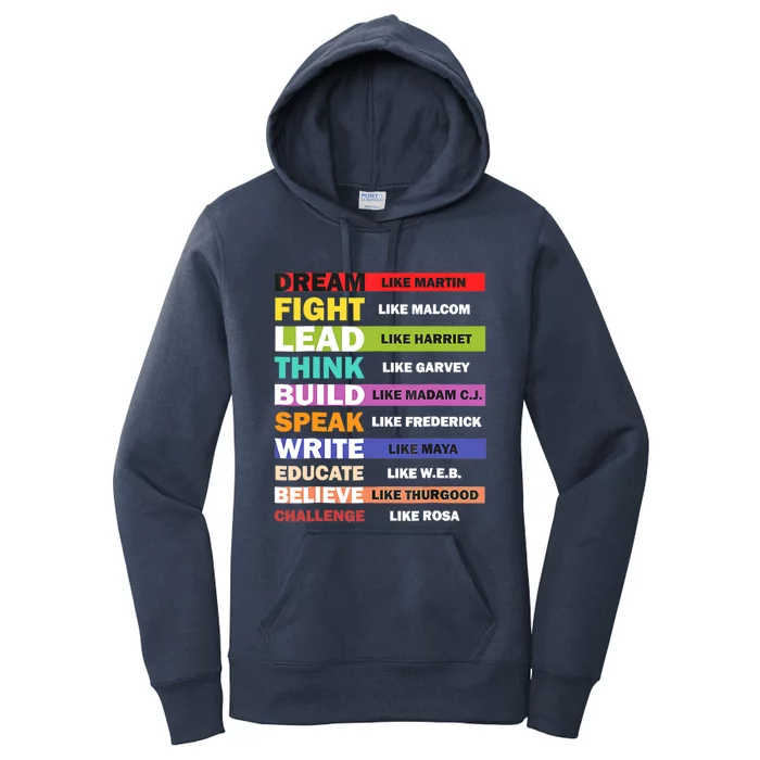 Black Lives Matters Black Leaders Black History Month Funny Cool Gift Women's Pullover Hoodie