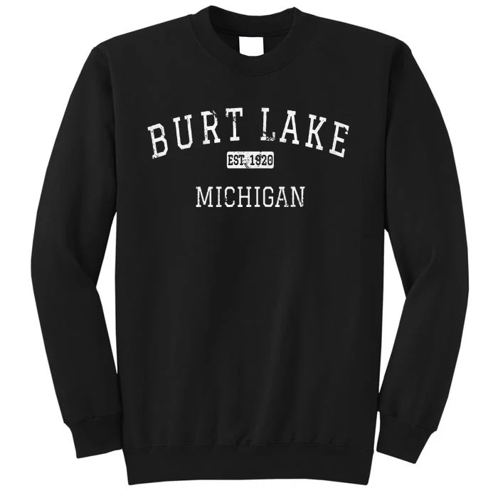 Burt Lake Michigan MI Vintage Tall Sweatshirt