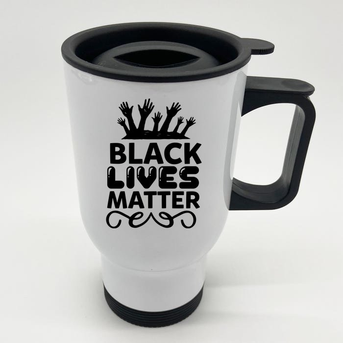 Black Lives Matter Front & Back Stainless Steel Travel Mug