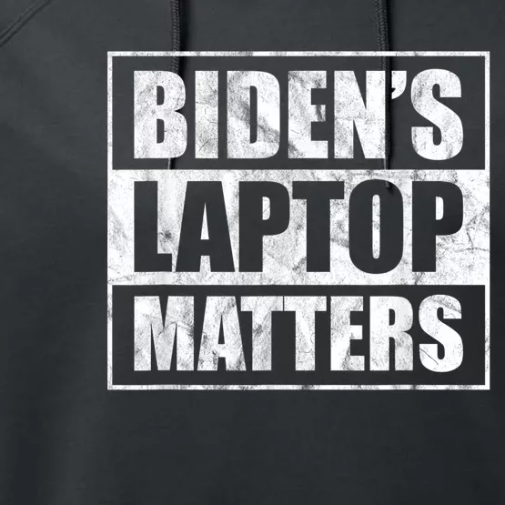 Biden's Laptop Matters Funny Anti Democrat Pro Trump 2020 Performance Fleece Hoodie