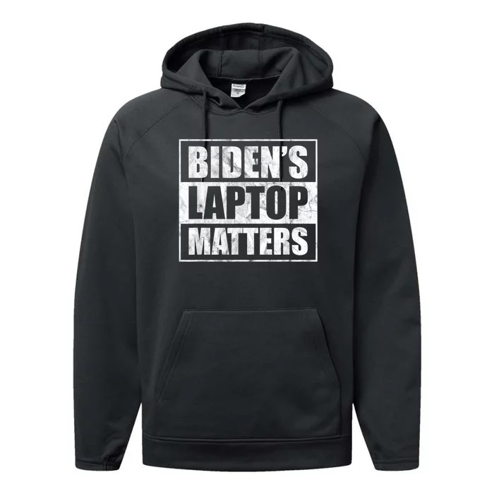 Biden's Laptop Matters Funny Anti Democrat Pro Trump 2020 Performance Fleece Hoodie