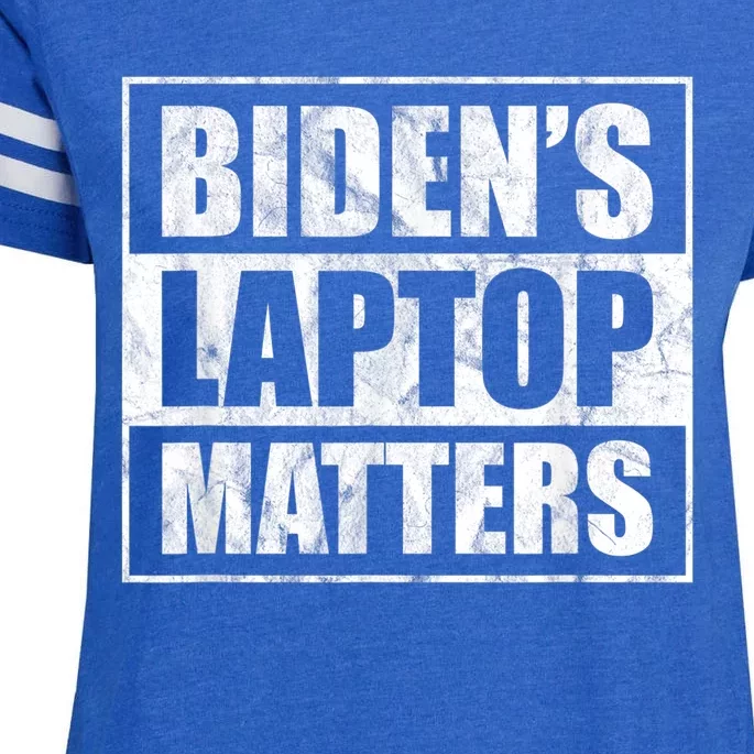 Biden's Laptop Matters Funny Anti Democrat Pro Trump 2020 Enza Ladies Jersey Football T-Shirt