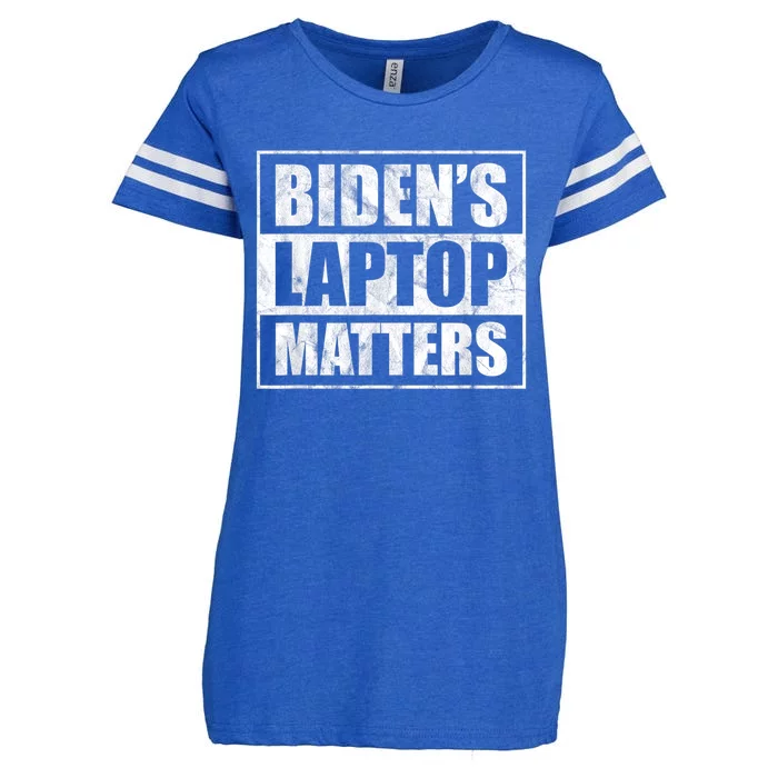 Biden's Laptop Matters Funny Anti Democrat Pro Trump 2020 Enza Ladies Jersey Football T-Shirt