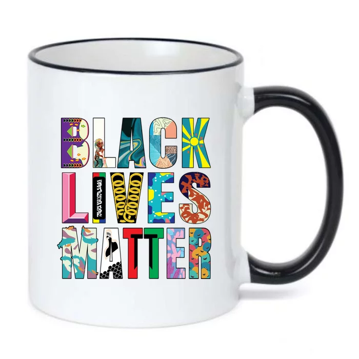 Black Lives Matter Cute Gift Diversity Mural Meaningful Gift Black Color Changing Mug