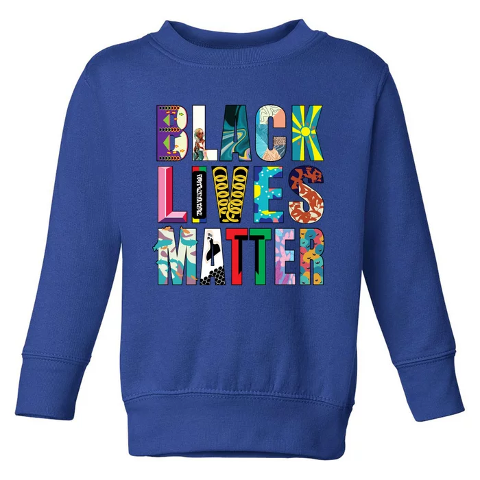 Black Lives Matter Cute Gift Diversity Mural Meaningful Gift Toddler Sweatshirt