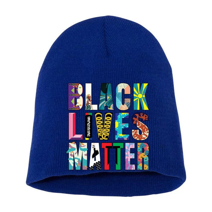 Black Lives Matter Cute Gift Diversity Mural Meaningful Gift Short Acrylic Beanie