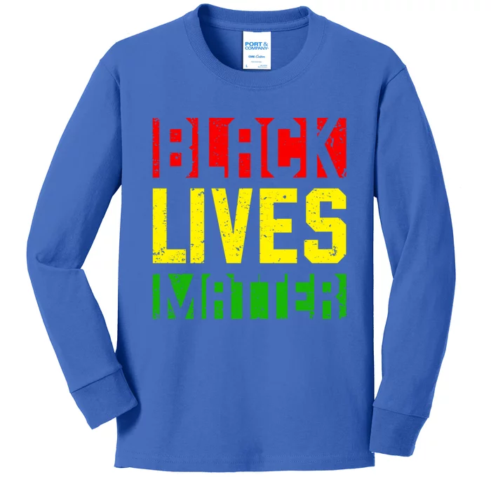 Black Lives Matter Blm Juneteenth Black History Cute Gift Kids Long Sleeve Shirt