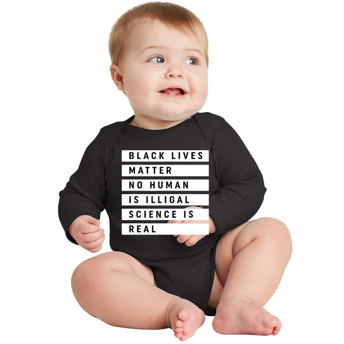 Black Lives Matter 's Rights Are Human Rights Baby Long Sleeve Bodysuit