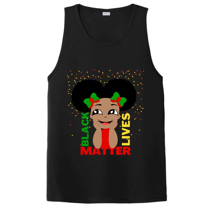 Black Lives Matter African American Cute Pride Performance Tank