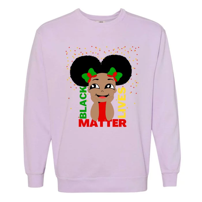 Black Lives Matter African American Cute Pride Garment-Dyed Sweatshirt