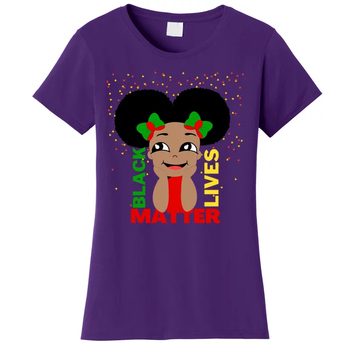 Black Lives Matter African American Cute Pride Women's T-Shirt