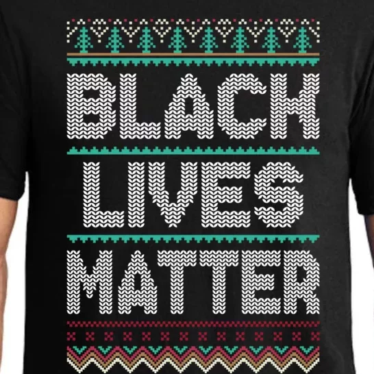 Black Lives Matter Equality Pride Melanin Blm Ugly Christmas Funny Gift Pajama Set