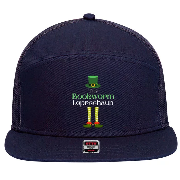 Bookworm Leprechaun Matching Family Group St Patrick's Day Gift 7 Panel Mesh Trucker Snapback Hat