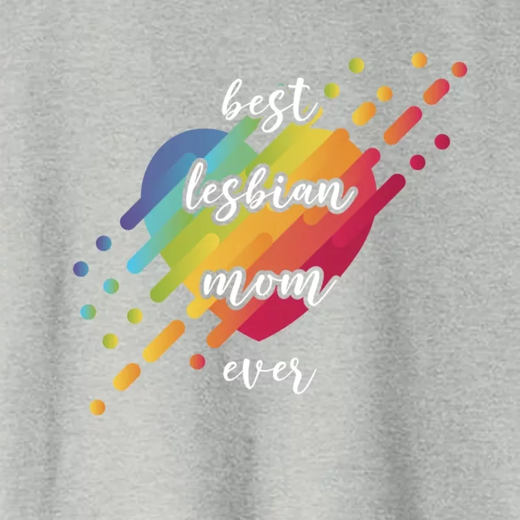 Best Lesbian Mom Ever Mommy And Mama Lesbian Lgbt Mom Pride Gift Women's Crop Top Tee