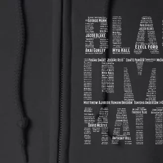 Black Lives Matter With Names Of Victims Blm Full Zip Hoodie