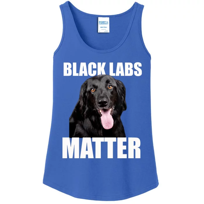 Black Labs Matter Labrador Retriever Mom Dad Dog Lover Funny Gift Ladies Essential Tank