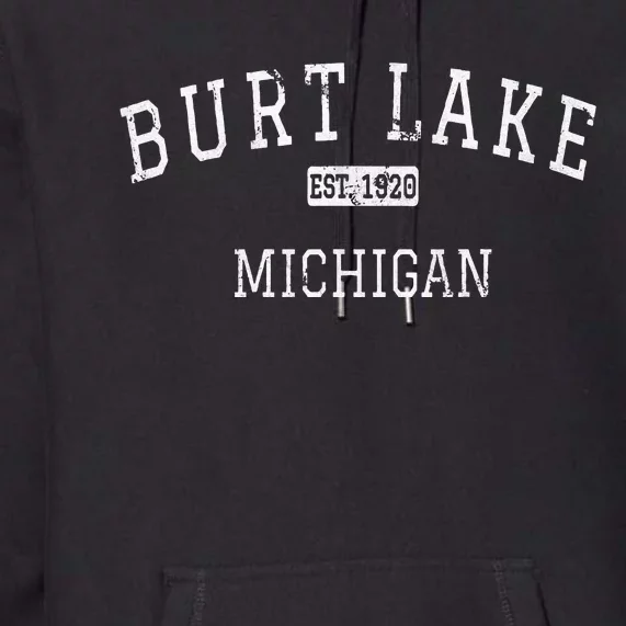 Burt Lake Michigan MI Vintage Premium Hoodie