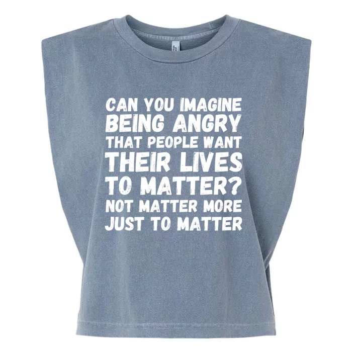 Blm Lives Matter Black History Month 24/7/365 Distressed Gift Garment-Dyed Women's Muscle Tee