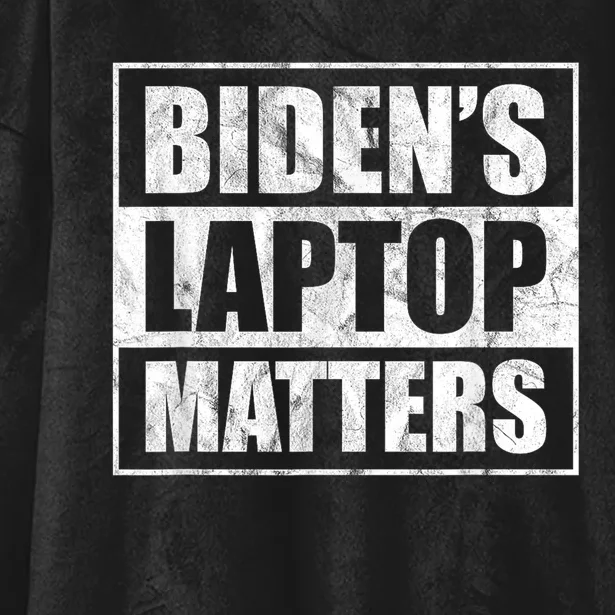 Bidens Laptop Matters Funny Anti Democrat Pro Trump Hooded Wearable Blanket