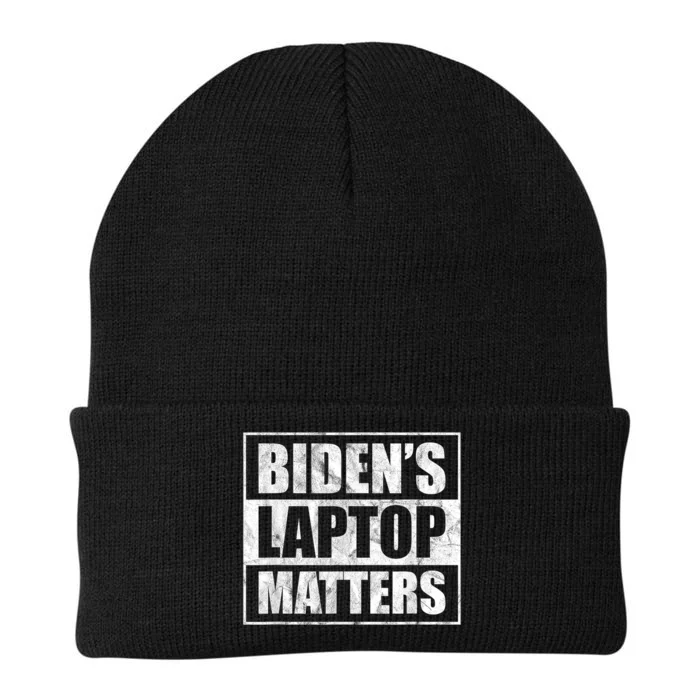 Bidens Laptop Matters Funny Anti Democrat Pro Trump Knit Cap Winter Beanie