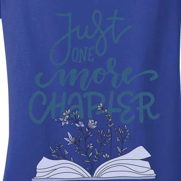 Book Lover More Chapter Great Gift Book Flower Reading Funny Gift Women's V-Neck T-Shirt