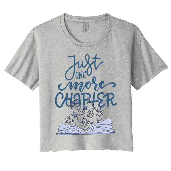 Book Lover More Chapter Great Gift Book Flower Reading Funny Gift Women's Crop Top Tee