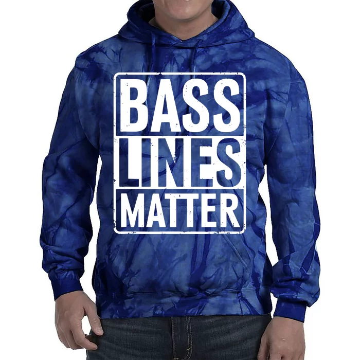 Bass Lines Matter Bass Guitar Player Bassist Tie Dye Hoodie